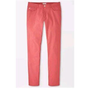 Peter Millar Crown Sport 5 Pocket eb66 Performance Pants Cape RED 32x34  NWT
